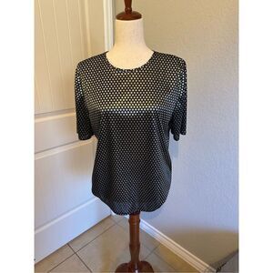 Vintage Y2K Petites by Fundamental Things Short Sleeve Blouse - Size 8